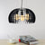 3 Bulbs Dome Hanging Light with Wire Guard Retro Style Black Metal Suspension Light for Dining Room Black Clearhalo 'Ceiling Lights' 'Chandeliers' 'Industrial Chandeliers' 'Industrial' 'Middle Century Chandeliers' 'Tiffany' Lighting' 1400639