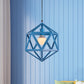 Geometric Metal Pendant Light Industrial Single Light Dining Room Hanging Lamp in Blue/White/Yellow Blue Clearhalo 'Ceiling Lights' 'Modern Pendants' 'Modern' 'Pendant Lights' 'Pendants' Lighting' 1401148
