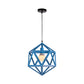 Geometric Metal Pendant Light Industrial Single Light Dining Room Hanging Lamp in Blue/White/Yellow Clearhalo 'Ceiling Lights' 'Modern Pendants' 'Modern' 'Pendant Lights' 'Pendants' Lighting' 1401151