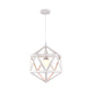 Geometric Metal Pendant Light Industrial Single Light Dining Room Hanging Lamp in Blue/White/Yellow Clearhalo 'Ceiling Lights' 'Modern Pendants' 'Modern' 'Pendant Lights' 'Pendants' Lighting' 1401163