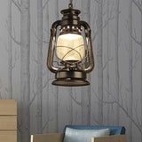 Black/Bronze/Antique Brass 1 Light Pendant Ceiling Light Industrial Clear Glass Kerosene Hanging Lamp for Coffee Shop Clearhalo 'Art Deco Pendants' 'Black' 'Cast Iron' 'Ceiling Lights' 'Ceramic' 'Crystal' 'Industrial Pendants' 'Industrial' 'Metal' 'Middle Century Pendants' 'Pendant Lights' 'Pendants' 'Rustic Pendants' 'Tiffany' Lighting' 140116