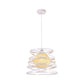 Swirl Conic Dining Room Ceiling Pendant Light Industrial Metal 1 Head White/Black Hanging Lamp with Wire Frame Clearhalo 'Ceiling Lights' 'Modern Pendants' 'Modern' 'Pendant Lights' 'Pendants' Lighting' 1401191