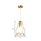 Gold Wire Cage Pendant Light 1 Head Retro Industrial Iron Hanging Lamp with Shade for Coffee Shop Clearhalo 'Ceiling Lights' 'Modern Pendants' 'Modern' 'Pendant Lights' 'Pendants' Lighting' 1401221
