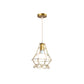 Gold Wire Cage Pendant Light 1 Head Retro Industrial Iron Hanging Lamp with Shade for Coffee Shop Clearhalo 'Ceiling Lights' 'Modern Pendants' 'Modern' 'Pendant Lights' 'Pendants' Lighting' 1401224
