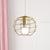 1 Bulb Metal Pendant Light Loft Style Gold Finish Globe/Hexagon Cage Shade Dining Room Hanging Lamp Gold Globe Clearhalo 'Ceiling Lights' 'Modern Pendants' 'Modern' 'Pendant Lights' 'Pendants' Lighting' 1401237