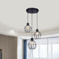 3 Bulbs Pendant Light with Wire Globe Shade Metal Industrial Style Dining Room Lighting Fixture in Black Clearhalo 'Art Deco Pendants' 'Black' 'Cast Iron' 'Ceiling Lights' 'Ceramic' 'Crystal' 'Industrial Pendants' 'Industrial' 'Metal' 'Middle Century Pendants' 'Pendant Lights' 'Pendants' 'Rustic Pendants' 'Tiffany' Lighting' 1401277