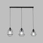 3 Bulbs Cage Pendant Lighting with Different Shade Vintage Black Metal Hanging Lamp for Coffee Shop Clearhalo 'Art Deco Pendants' 'Black' 'Cast Iron' 'Ceiling Lights' 'Ceramic' 'Crystal' 'Industrial Pendants' 'Industrial' 'Metal' 'Middle Century Pendants' 'Pendant Lights' 'Pendants' 'Rustic Pendants' 'Tiffany' Lighting' 1401304