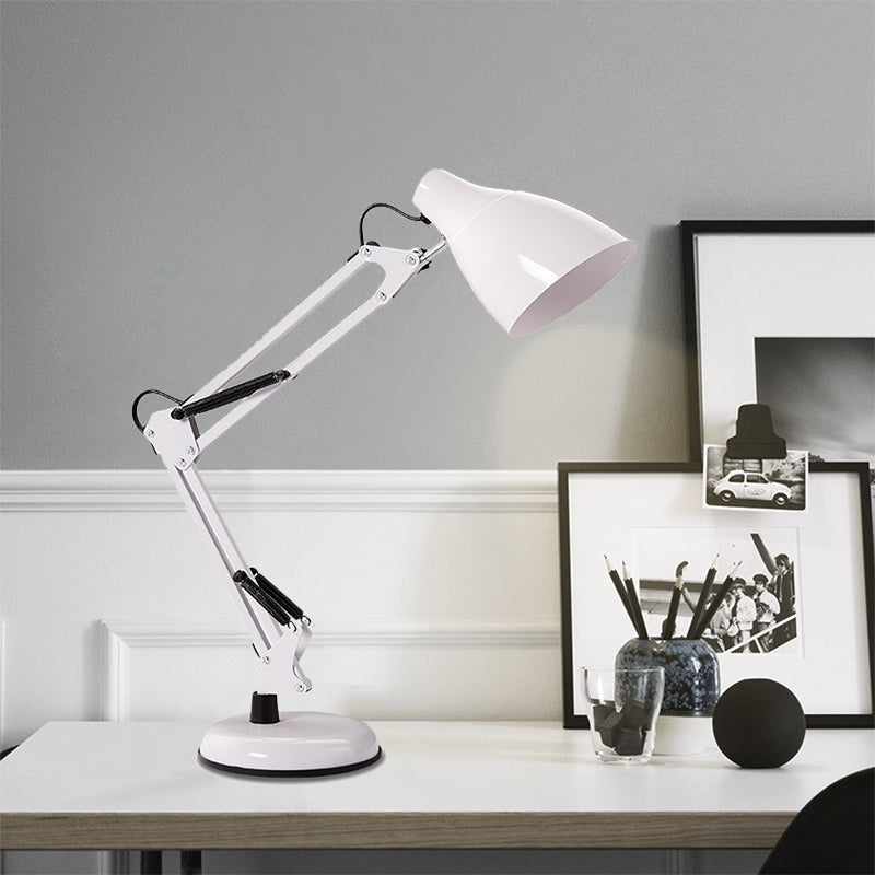 Black/White Multi-Joint Task Desk Lamp with Cone Shade Modern Style 1 ...