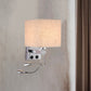 White/Black/Beige Cube Wall Sconce Lighting Modernism Fabric 1 Light Wall Mount Light Flaxen Clearhalo 'Modern wall lights' 'Modern' 'Wall Lamps & Sconces' 'Wall Lights' Lighting' 1401513