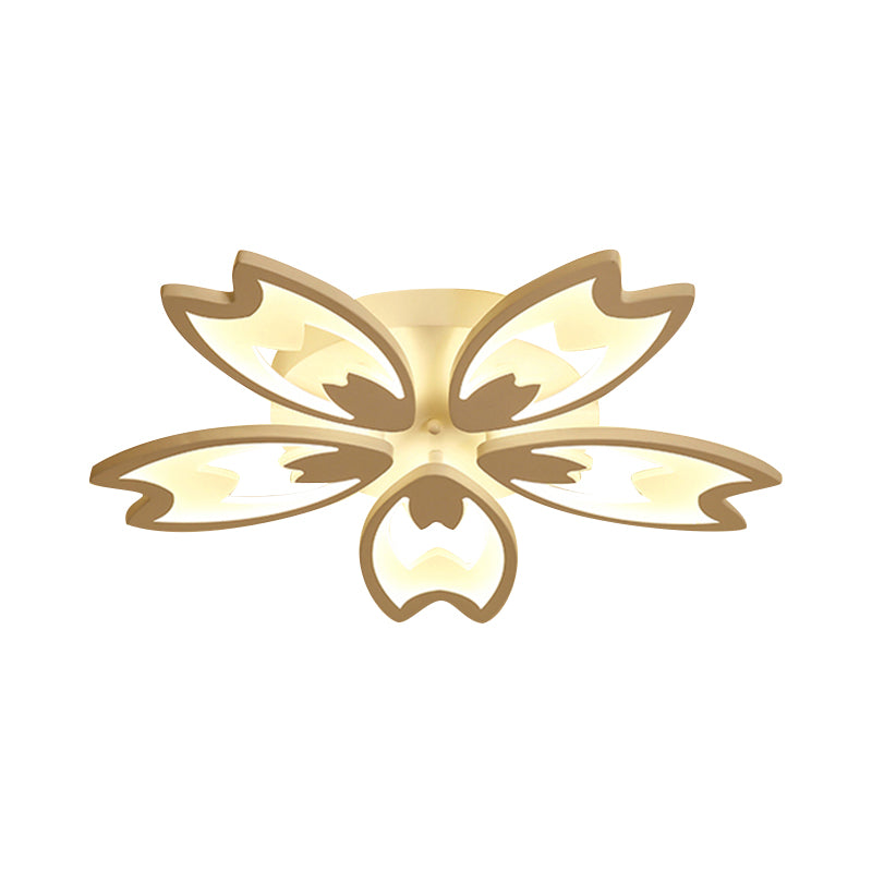 Acrylic Buds LED Flush Mount Light Contemporary 3/5/9-Head Living Room Ceiling Flushmount Lamp in Warm/White/Natural Light Clearhalo 'Ceiling Lights' 'Close To Ceiling Lights' 'Close to ceiling' 'Semi-flushmount' Lighting' 1401606