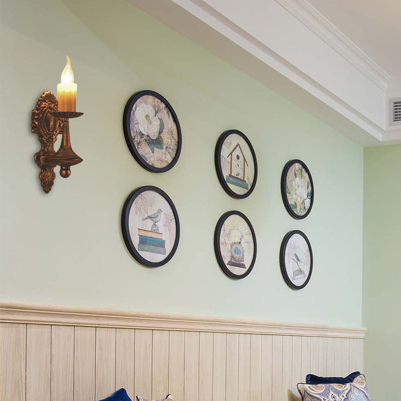 One Light Sconce Light Industrial Crackle Glass Vase Shape Lighting Fixture in Yellow, 3.5"/5"/14.5" Wide Yellow 5" Clearhalo 'Industrial wall lights' 'Industrial' 'Middle century wall lights' 'Rustic wall lights' 'Tiffany' 'Wall Lamps & Sconces' 'Wall Lights' Lighting' 140597