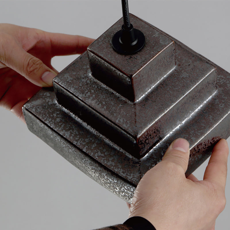 4 Lights Iron Pendant Lighting Industrial Style Aged Black Shaded Indoor Hanging Light Fixture Clearhalo 'Art Deco Pendants' 'Black' 'Cast Iron' 'Ceiling Lights' 'Ceramic' 'Crystal' 'Industrial Pendants' 'Industrial' 'Metal' 'Middle Century Pendants' 'Pendant Lights' 'Pendants' 'Rustic Pendants' 'Tiffany' Lighting' 140627