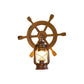 Lantern Clear Glass Wall Mounted Lamp Industrial Single Bulb Bedroom Sconce Light in Rust with Wood Rudder Clearhalo 'Industrial wall lights' 'Industrial' 'Middle century wall lights' 'Rustic wall lights' 'Tiffany' 'Wall Lamps & Sconces' 'Wall Lights' Lighting' 140653
