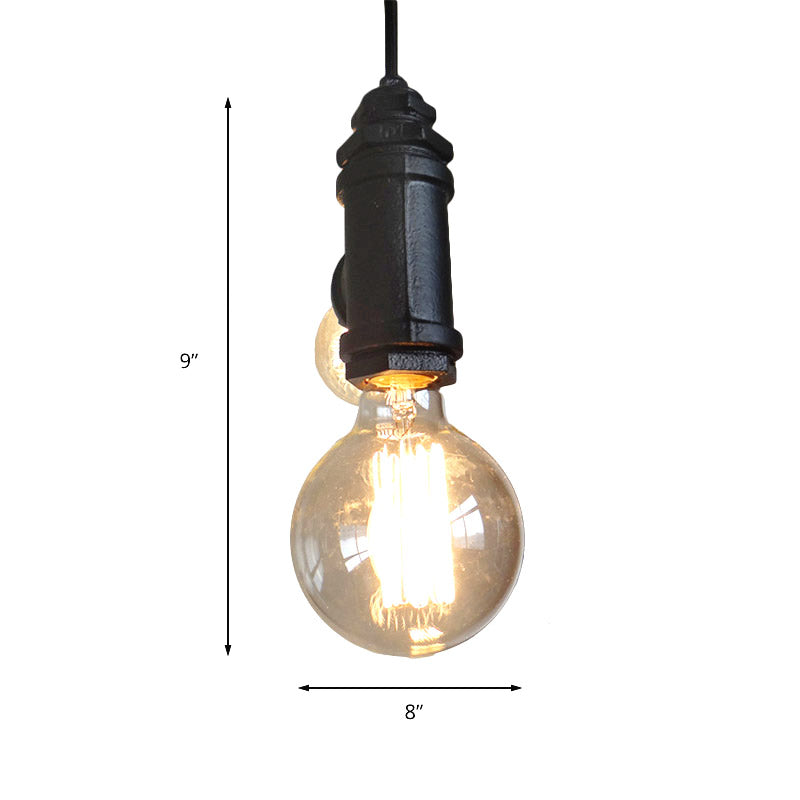 2 Lights Exposed Hanging Chandelier Light Industrial Black Metal Hanging Lamp for Living Room Clearhalo 'Cast Iron' 'Ceiling Lights' 'Chandeliers' 'Industrial Chandeliers' 'Industrial' 'Metal' 'Middle Century Chandeliers' 'Rustic Chandeliers' 'Tiffany' Lighting' 140704