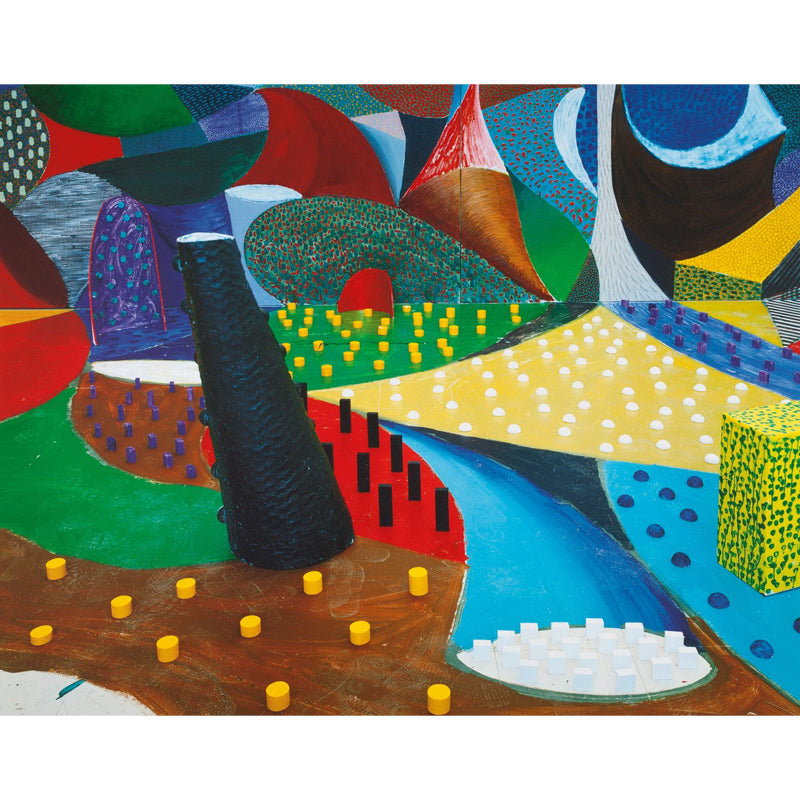 Pop Art Abstract Wallpaper Mural for Home Gallery Customized Wall Decor in Red-Yellow-Blue-Green Clearhalo 'Wall Decor' 'Wall Mural' 1409659