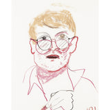 Full Size Man Portrait Murals Yellow-Red Non-Woven Cloth Wall Art, Waterproof, Custom Printed Clearhalo 'Wall Decor' 'Wall Mural' 1409759