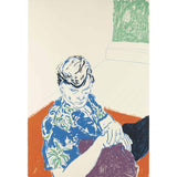 Man in Hawaiian Shirt Mural Orange and Blue Pop Art Wall Decoration for Living Room Clearhalo 'Wall Decor' 'Wall Mural' 1409764