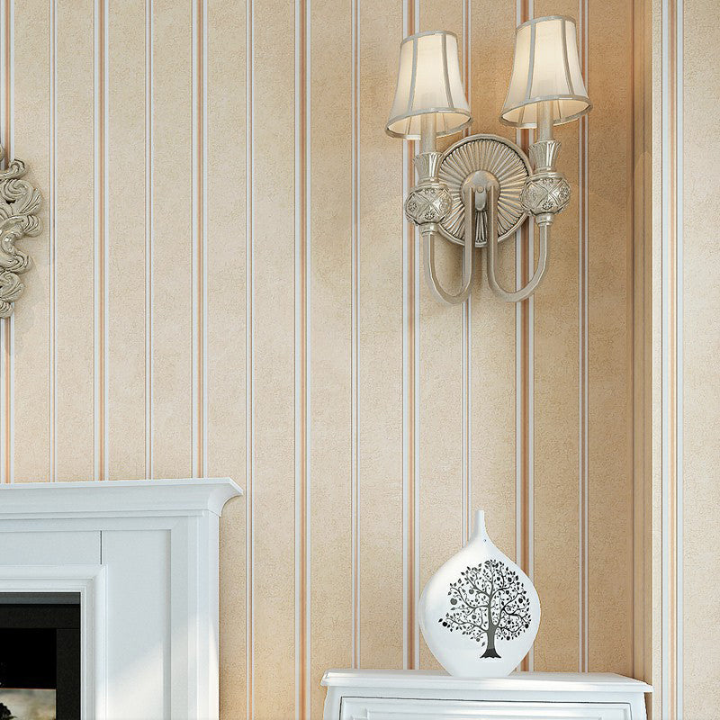 Minimalist Striped Wallpaper in Soft Color Living Room Wall Decor, 33' L x 20.5" W Yellow Clearhalo 'Modern wall decor' 'Modern' 'Wallpaper' Wall Decor' 1410205