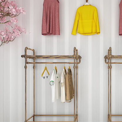 Non-Woven White Wallpaper Simple Stripes Wall Covering for Living Room, 33' x 20.5" White Clearhalo 'Modern wall decor' 'Modern' 'Wallpaper' Wall Decor' 1410212