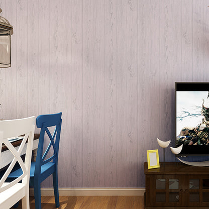 Pastel Color Wood Wallpaper Stain Resistant Wall Covering for Living Room, Non-Pasted Light Gray Clearhalo &#39;Country wall decor&#39; &#39;Rustic&#39; &#39;Wallpaper&#39; Wall Decor&#39; 1410252
