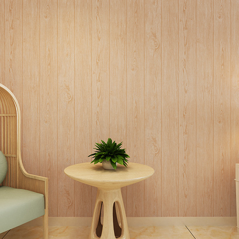 Pastel Color Wood Wallpaper Stain Resistant Wall Covering for Living Room, Non-Pasted Clearhalo &#39;Country wall decor&#39; &#39;Rustic&#39; &#39;Wallpaper&#39; Wall Decor&#39; 1410257