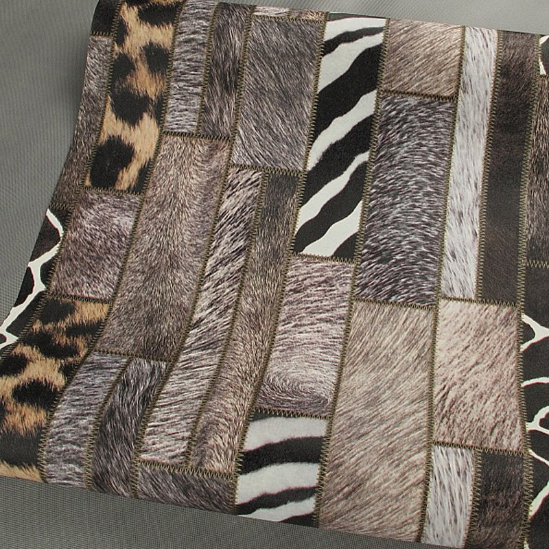 Patchwork Animal Skin Print Wallpaper Contemporary Vinyl Wall Decor in Dark Color Clearhalo 'Modern wall decor' 'Modern' 'Wallpaper' Wall Decor' 1410356