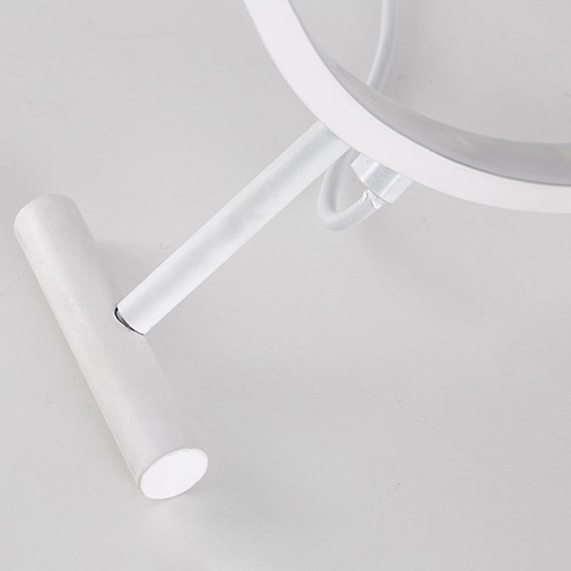 8"/12"/16" Dia Black/White Hoop Reading Lamp Modern LED 1 Light Acrylic Plug In Desk Light in Warm/White Light Clearhalo 'Lamps' 'Table Lamps' Lighting' 141057