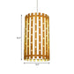 Cylinder Ceiling Light Modern Hollow Bamboo Single Bulb Hanging Lamp in Beige for Living Room Clearhalo 'Ceiling Lights' 'Modern Pendants' 'Modern' 'Pendant Lights' 'Pendants' Lighting' 141133