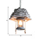 Lantern Hanging Pendant Light Vintage Wood 1-Light White Ceiling Pendant Lamp for Foyer Clearhalo 'Ceiling Lights' 'Modern Pendants' 'Modern' 'Pendant Lights' 'Pendants' Lighting' 141250