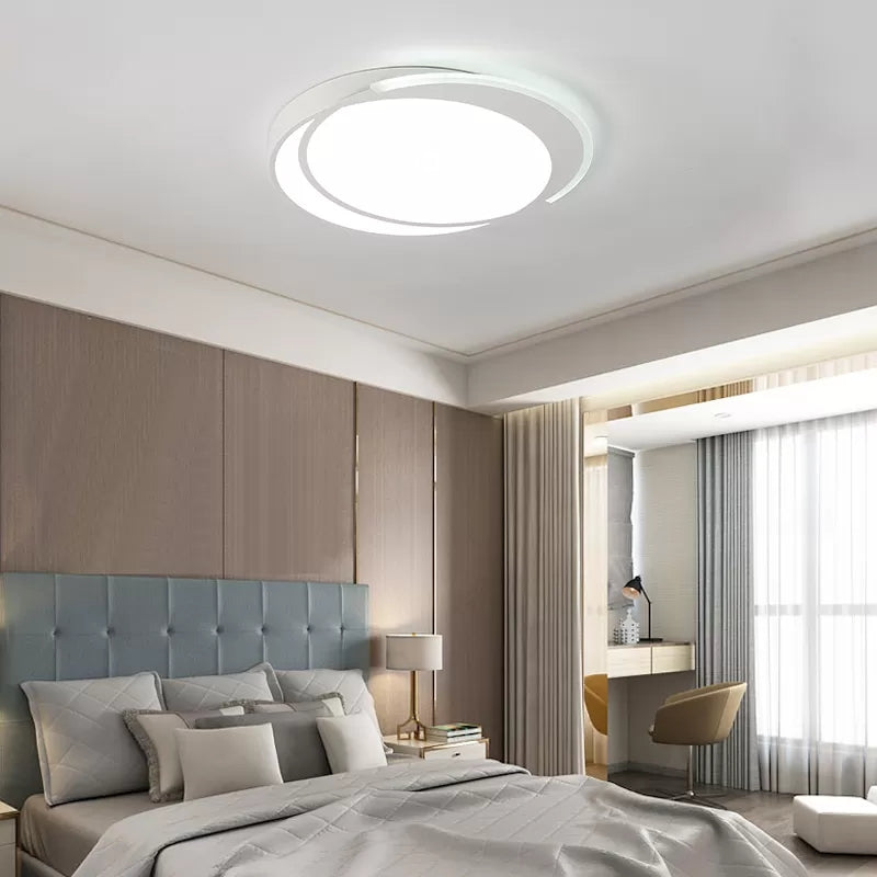 Simple Slim Round Ceiling Mount Light Acrylic Flush Light in White for Adult Bedroom Clearhalo 'Ceiling Lights' 'Close To Ceiling Lights' 'Close to ceiling' 'Flush mount' Lighting' 14128