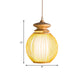Bamboo Global Shade Hanging Lamp Asian Style 1 Light Ceiling Light Fixture with Wooden Cap in Beige, 9"/12" Dia Clearhalo 'Ceiling Lights' 'Pendant Lights' 'Pendants' Lighting' 141315