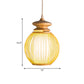 Bamboo Global Shade Hanging Lamp Asian Style 1 Light Ceiling Light Fixture with Wooden Cap in Beige, 9"/12" Dia Clearhalo 'Ceiling Lights' 'Pendant Lights' 'Pendants' Lighting' 141316