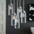 5-Light Multi Pendant Light Fixture Modern Tubed Clear Glass Hanging Lamp for Foyer Clear Clearhalo 'Ceiling Lights' 'Glass shade' 'Glass' 'Industrial Pendants' 'Industrial' 'Island Lights' 'Middle Century Pendants' 'Pendant Lights' 'Pendants' 'Tiffany' Lighting' 141371