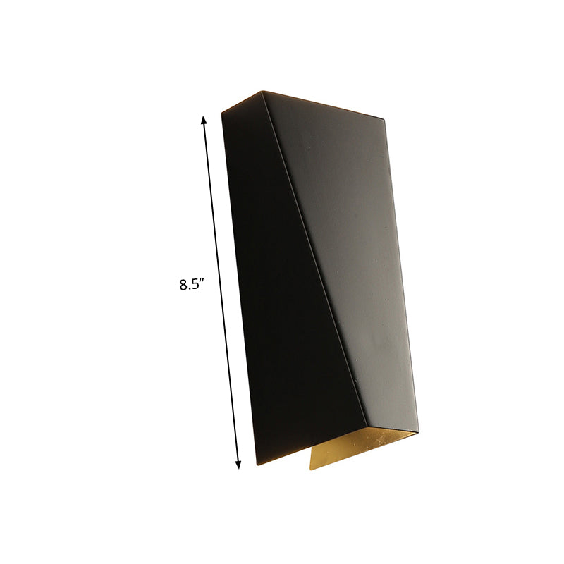 Simplistic Style Trapezoid Wall Washer Light Aluminum Warm/White Lighting LED Bedside Wall Lamp in Black/White Clearhalo 'Cast Iron' 'Glass' 'Industrial' 'Modern wall lights' 'Modern' 'Tiffany' 'Traditional wall lights' 'Wall Lamps & Sconces' 'Wall Lights' Lighting' 141403