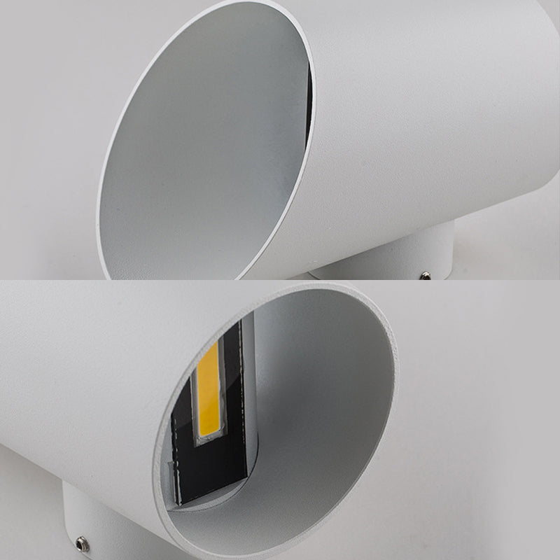 Minimalist Tube Metal Wall Lamp Integrated LED Sconce Lighting in White for Bedroom, Warm/White Lighting Clearhalo 'Cast Iron' 'Glass' 'Industrial' 'Modern wall lights' 'Modern' 'Tiffany' 'Traditional wall lights' 'Wall Lamps & Sconces' 'Wall Lights' Lighting' 141412