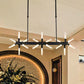 18/24 Lights Dining Room Ceiling Light with Linear Acrylic Shade Black/White/Gold Drop Pendant over Island Clearhalo 'Ceiling Lights' 'Island Lights' Lighting' 1414702