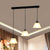 3-Light Multi Pendant Flared White Glass Vintage Dining Room Hanging Light Fixture, Linear Canopy White Clearhalo 'Ceiling Lights' 'Close To Ceiling Lights' 'Glass shade' 'Glass' 'Industrial Pendants' 'Industrial' 'Middle Century Pendants' 'Pendant Lights' 'Pendants' 'Tiffany' Lighting' 1416188