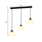 3-Light Multi Pendant Flared White Glass Vintage Dining Room Hanging Light Fixture, Linear Canopy Clearhalo 'Ceiling Lights' 'Close To Ceiling Lights' 'Glass shade' 'Glass' 'Industrial Pendants' 'Industrial' 'Middle Century Pendants' 'Pendant Lights' 'Pendants' 'Tiffany' Lighting' 1416192