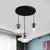 3 Lights Ripple Clear Glass Multi Pendant Light Fitting Modern Black Geometric Dining Room Hanging Lamp Clear Clearhalo 'Ceiling Lights' 'Glass shade' 'Glass' 'Industrial Pendants' 'Industrial' 'Middle Century Pendants' 'Pendant Lights' 'Pendants' 'Tiffany' Lighting' 1416196
