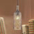 Dimpled Glass Bottle Shade Hanging Fixture Vintage Style 1 Light Living Room Pendant Light in Yellow/Brown Brown Clearhalo 'Ceiling Lights' 'Glass shade' 'Glass' 'Industrial Pendants' 'Industrial' 'Middle Century Pendants' 'Pendant Lights' 'Pendants' 'Tiffany' Lighting' 1416448
