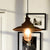 1-Light Ceiling Pendant Light Coastal Black Clear Glass Hanging Lamp for Coffee Shop with Iron Cage Black Clearhalo 'Ceiling Lights' 'Close To Ceiling Lights' 'Glass shade' 'Glass' 'Industrial Pendants' 'Industrial' 'Middle Century Pendants' 'Pendant Lights' 'Pendants' 'Tiffany' Lighting' 1416550
