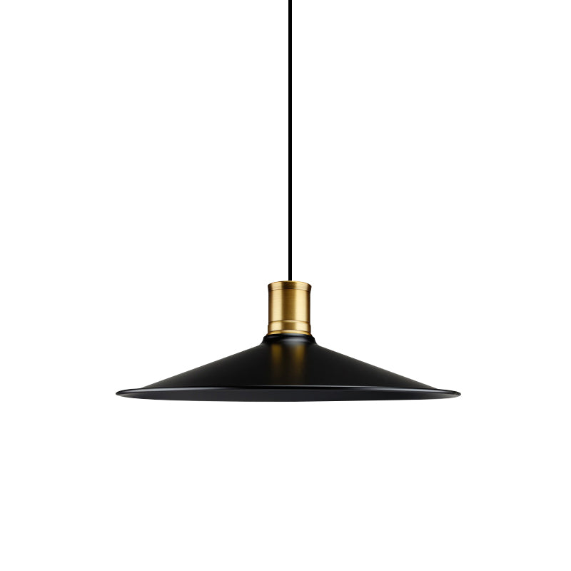 Metallic Black Finish Pendant Lighting Conic 1 Light Industrial Vintage Suspension Light for Bedroom, 8.5"/10.5" Width Clearhalo 'Art Deco Pendants' 'Black' 'Cast Iron' 'Ceiling Lights' 'Ceramic' 'Crystal' 'Industrial Pendants' 'Industrial' 'Metal' 'Middle Century Pendants' 'Pendant Lights' 'Pendants' 'Rustic Pendants' 'Tiffany' Lighting' 1416628