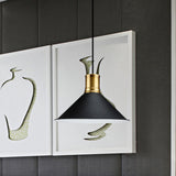 Metallic Black Finish Pendant Lighting Conic 1 Light Industrial Vintage Suspension Light for Bedroom, 8.5"/10.5" Width Clearhalo 'Art Deco Pendants' 'Black' 'Cast Iron' 'Ceiling Lights' 'Ceramic' 'Crystal' 'Industrial Pendants' 'Industrial' 'Metal' 'Middle Century Pendants' 'Pendant Lights' 'Pendants' 'Rustic Pendants' 'Tiffany' Lighting' 1416632