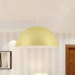 Nordic Style Bowl Pendant Lighting 1 Light Aluminum Suspended Light in Pink/Yellow for Living Room Clearhalo 'Ceiling Lights' 'Modern Pendants' 'Modern' 'Pendant Lights' 'Pendants' Lighting' 1416653