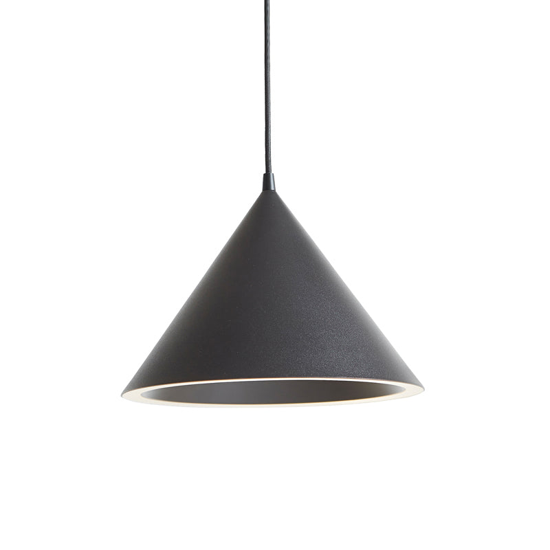 10"/12.5" Diameter 1 Light Conical Hanging Lamp Nordic Stylish Black/Blue Metal Pendant Light over Table Clearhalo 'Ceiling Lights' 'Modern Pendants' 'Modern' 'Pendant Lights' 'Pendants' Lighting' 1416858