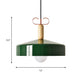 Modernism Style Barn/Cone Shade Suspended Light 1 Light Metal and Wood Pendant Lamp in White/Green for Kitchen Clearhalo 'Ceiling Lights' 'Modern Pendants' 'Modern' 'Pendant Lights' 'Pendants' Lighting' 1416894