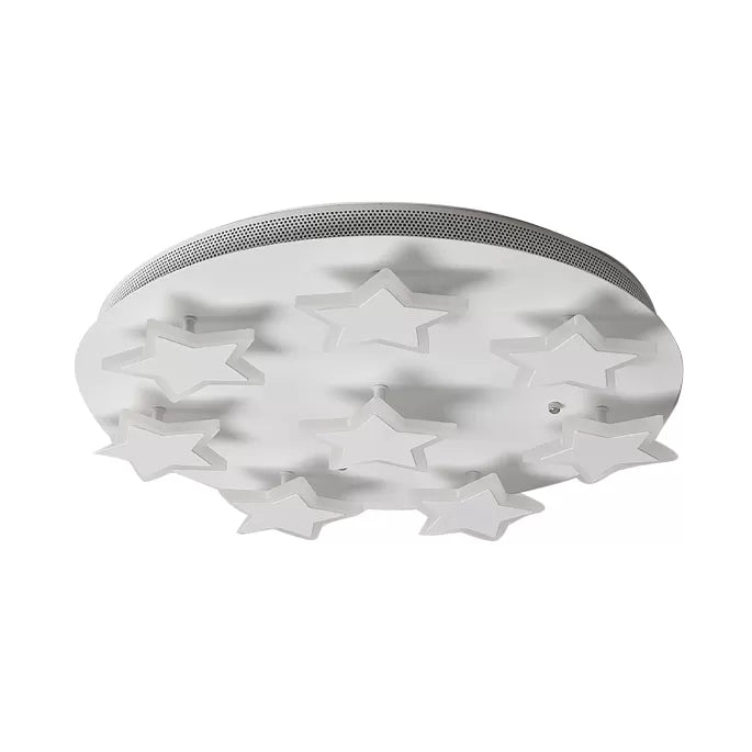 Acrylic Starry Ceiling Mount Light Romantic Flush Light in White Finish for Girls Bedroom White 19.5" White Clearhalo 'Ceiling Lights' 'Close To Ceiling Lights' 'Close to ceiling' 'Flush mount' Lighting' 14173