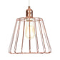 Tapered Pendant Lighting with Rose Gold Metal Cage 1 Light Modern Drop Ceiling Light in Rose Gold Clearhalo 'Art Deco Pendants' 'Cast Iron' 'Ceiling Lights' 'Ceramic' 'Crystal' 'Industrial Pendants' 'Industrial' 'Metal' 'Middle Century Pendants' 'Pendant Lights' 'Pendants' 'Tiffany' Lighting' 1417356