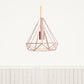 Diamond Metal Cage Pendant Light Nordic Industrial 1 Light Ceiling Hanging Light in Rose Gold Clearhalo 'Art Deco Pendants' 'Cast Iron' 'Ceiling Lights' 'Ceramic' 'Crystal' 'Industrial Pendants' 'Industrial' 'Metal' 'Middle Century Pendants' 'Pendant Lights' 'Pendants' 'Tiffany' Lighting' 1417359