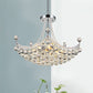 6 Bulbs Cornice Frame Ceiling Pendant Contemporary Chrome/Gold Clear Crystal Balls Hanging Chandelier Clearhalo 'Ceiling Lights' 'Chandeliers' 'Modern Chandeliers' 'Modern' Lighting' 1417501